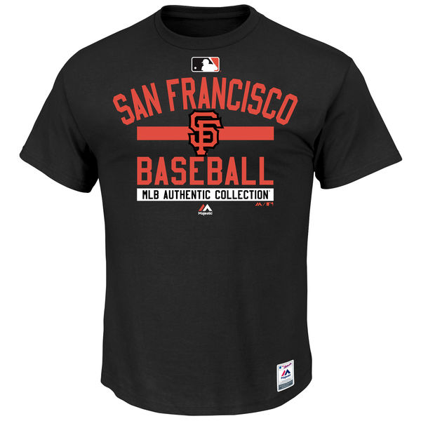 MLB Men San Francisco Giants Majestic Big  Tall Authentic Collection Team Property TShirt  Black->->Sports Accessory